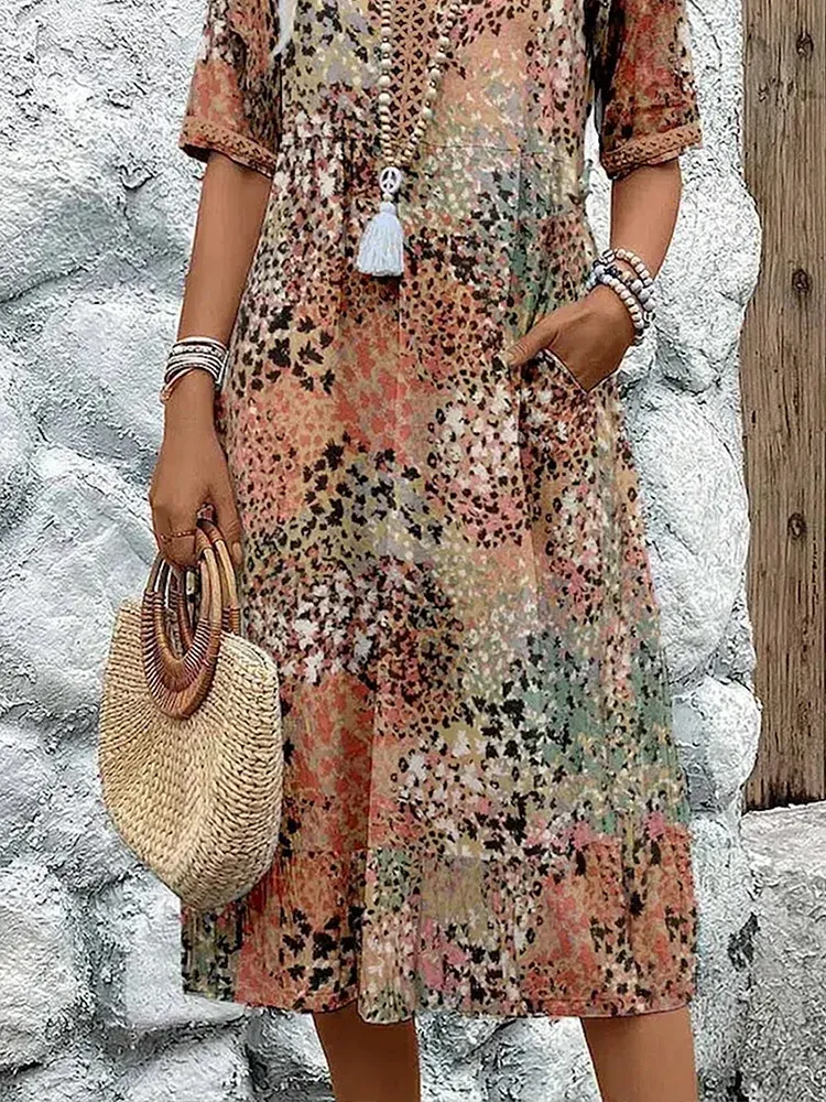 Harper | Elegant Floral Midi Dress