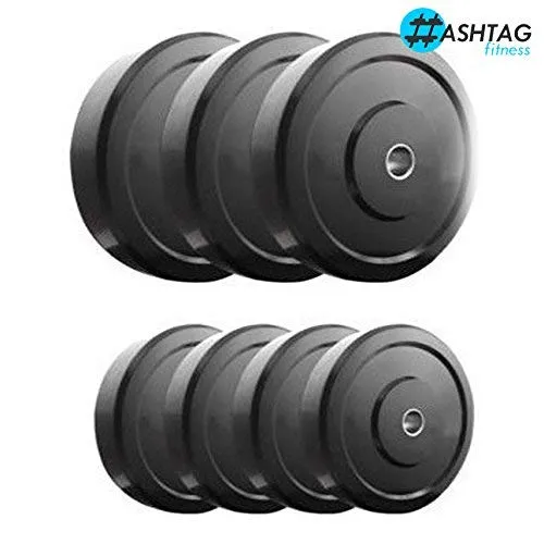 Hashtag Fitness 20 In 1 Home Gym Equipment 60 Kg With Preacher Flat Bench Home Gym Set, Black (PVC)