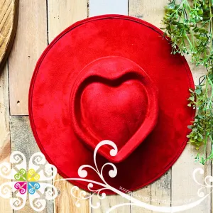 Heart Plain Velvet Hat -  Fall Hat