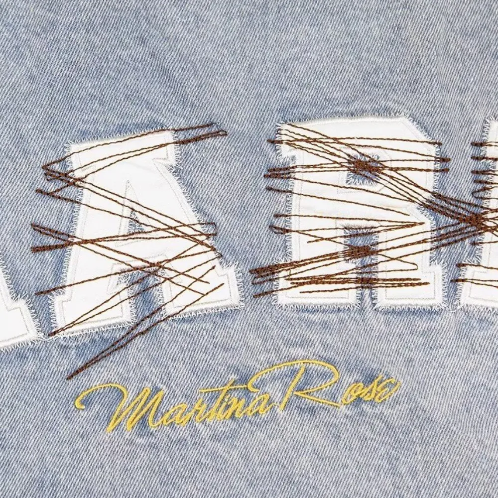 Heavy Denim Embroidered T-Shirt
