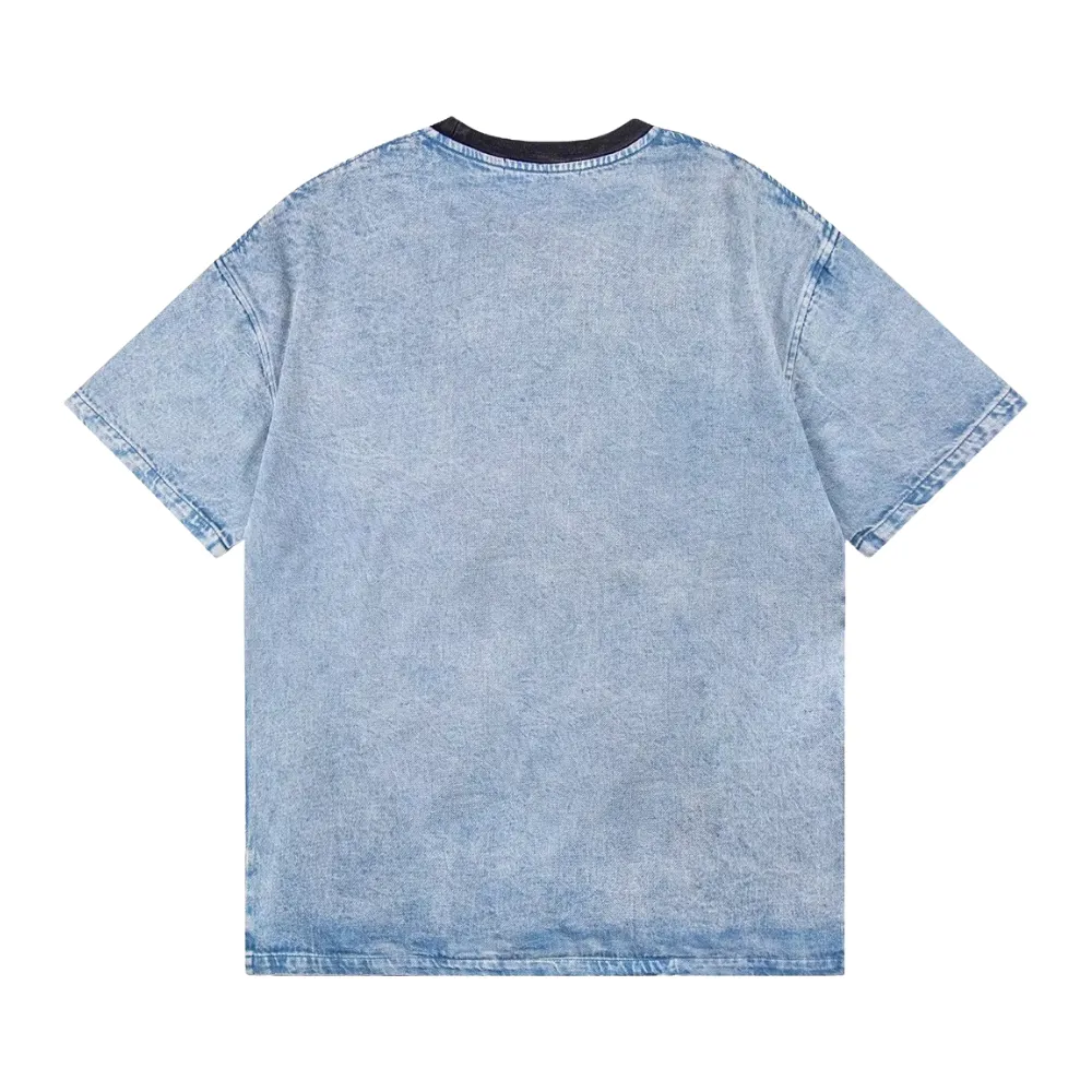 Heavy Denim Embroidered T-Shirt