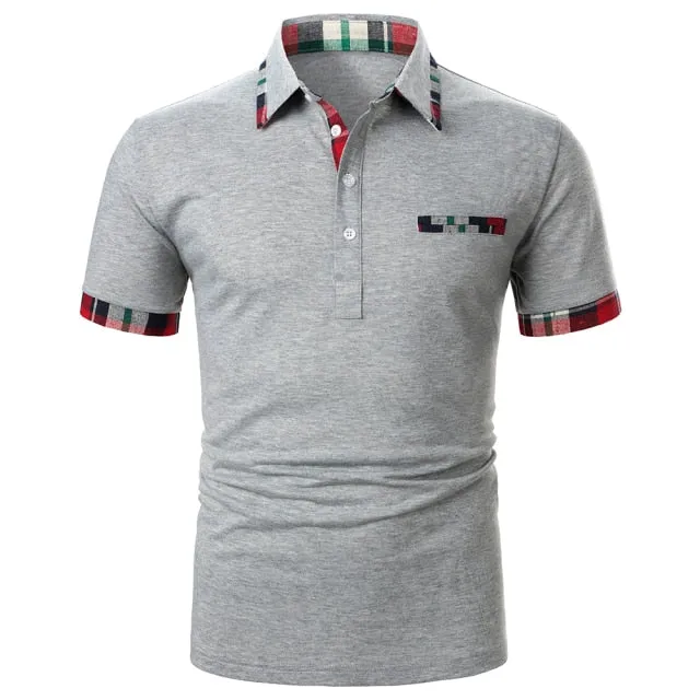 High Quality Mandarin Collar Men Slim Polo Shirt