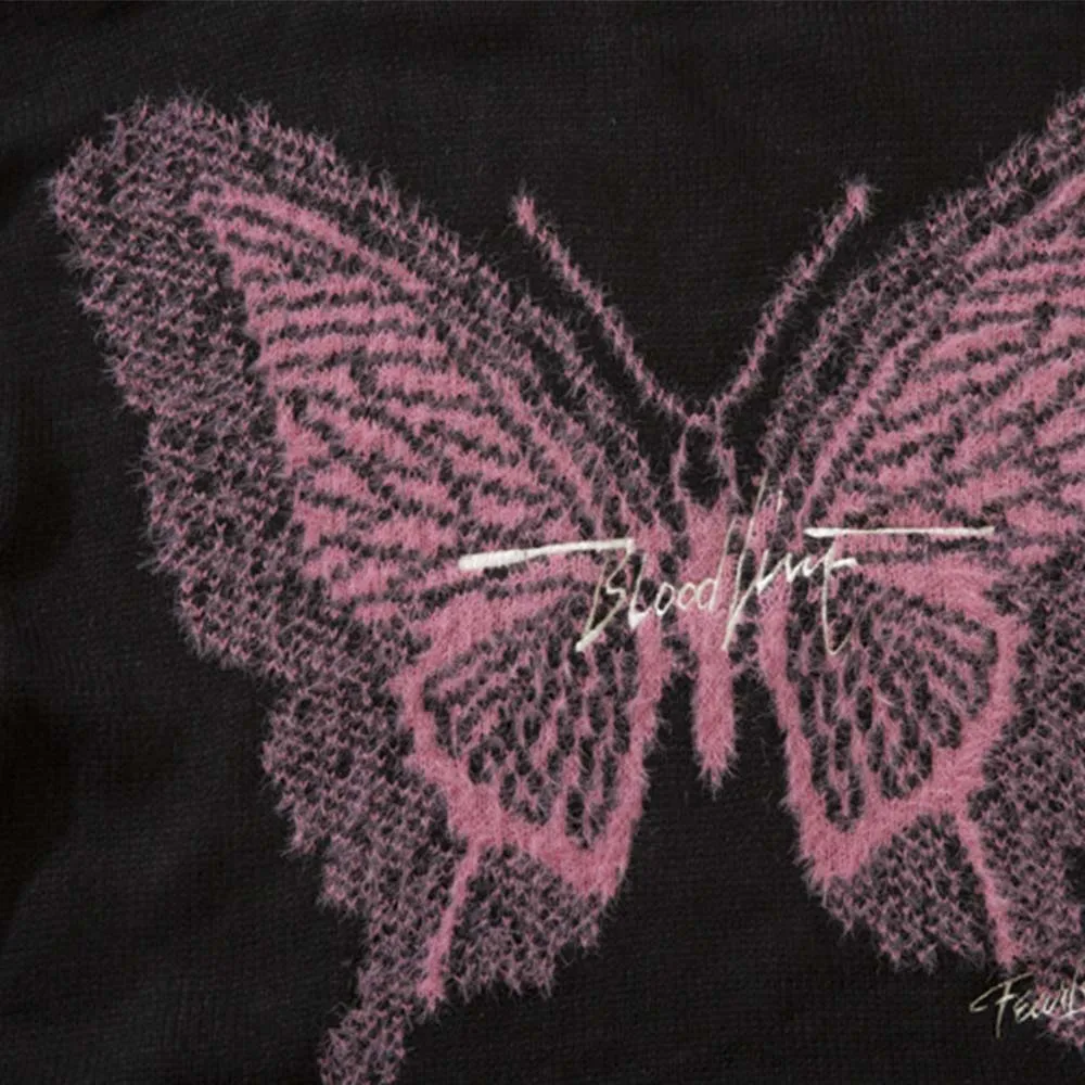 High Street Butterfly Letter Jacquard Sweater