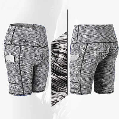 High Waist Yoga and Fitness Shorts