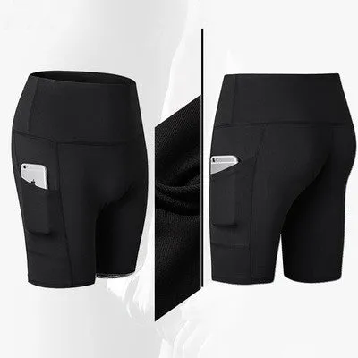 High Waist Yoga and Fitness Shorts