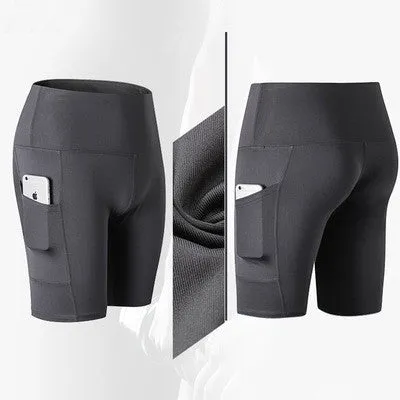 High Waist Yoga and Fitness Shorts