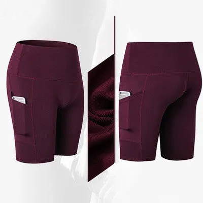 High Waist Yoga and Fitness Shorts