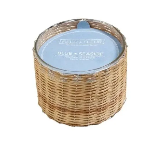 Hillhouse Naturals Field   Fleur 21oz 3 Wick Handwoven Candle