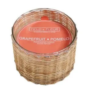 Hillhouse Naturals Field   Fleur 21oz 3 Wick Handwoven Candle