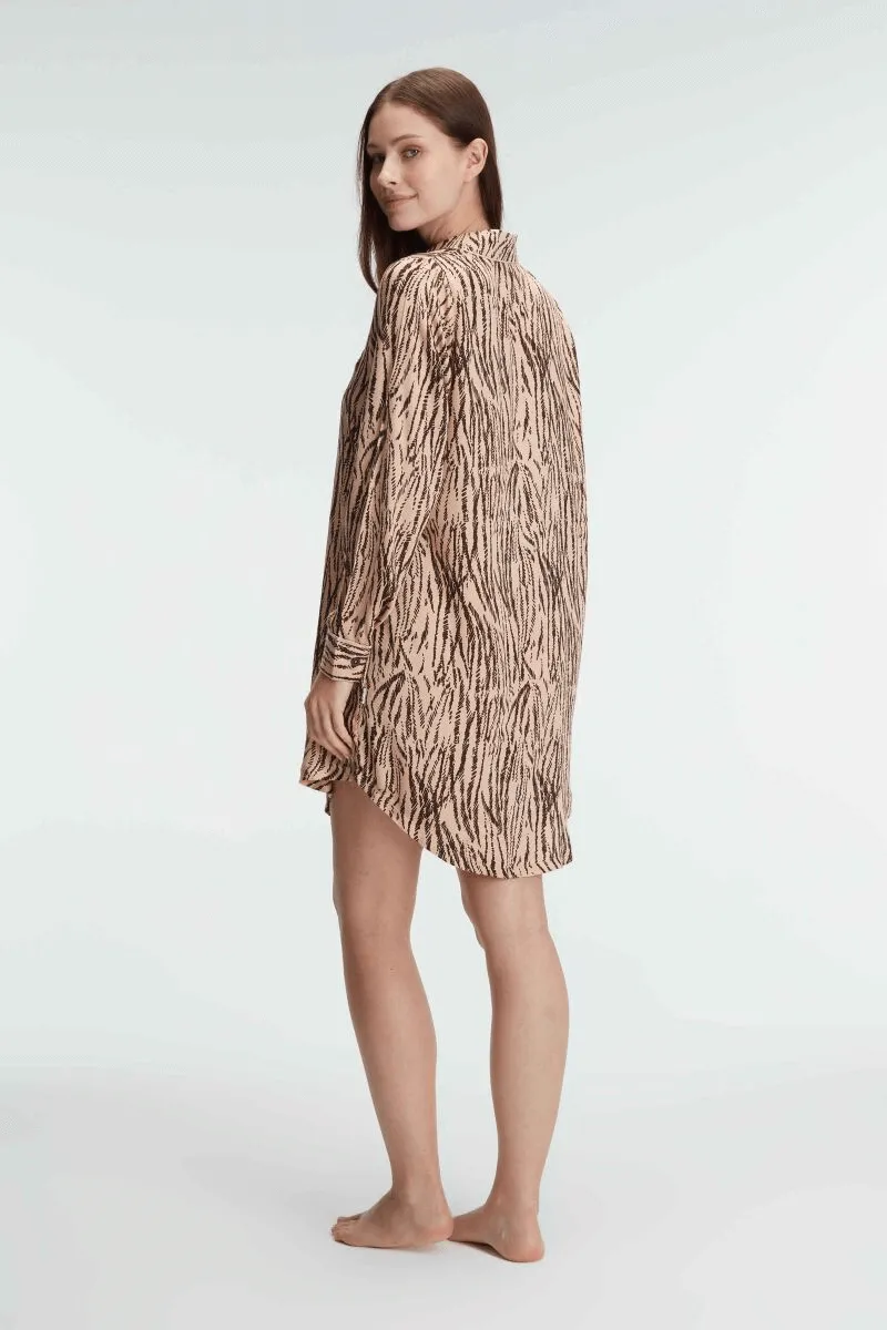 Home Wear Sleeve V-Neck Women’s Viscose Leopard Patterned Summer