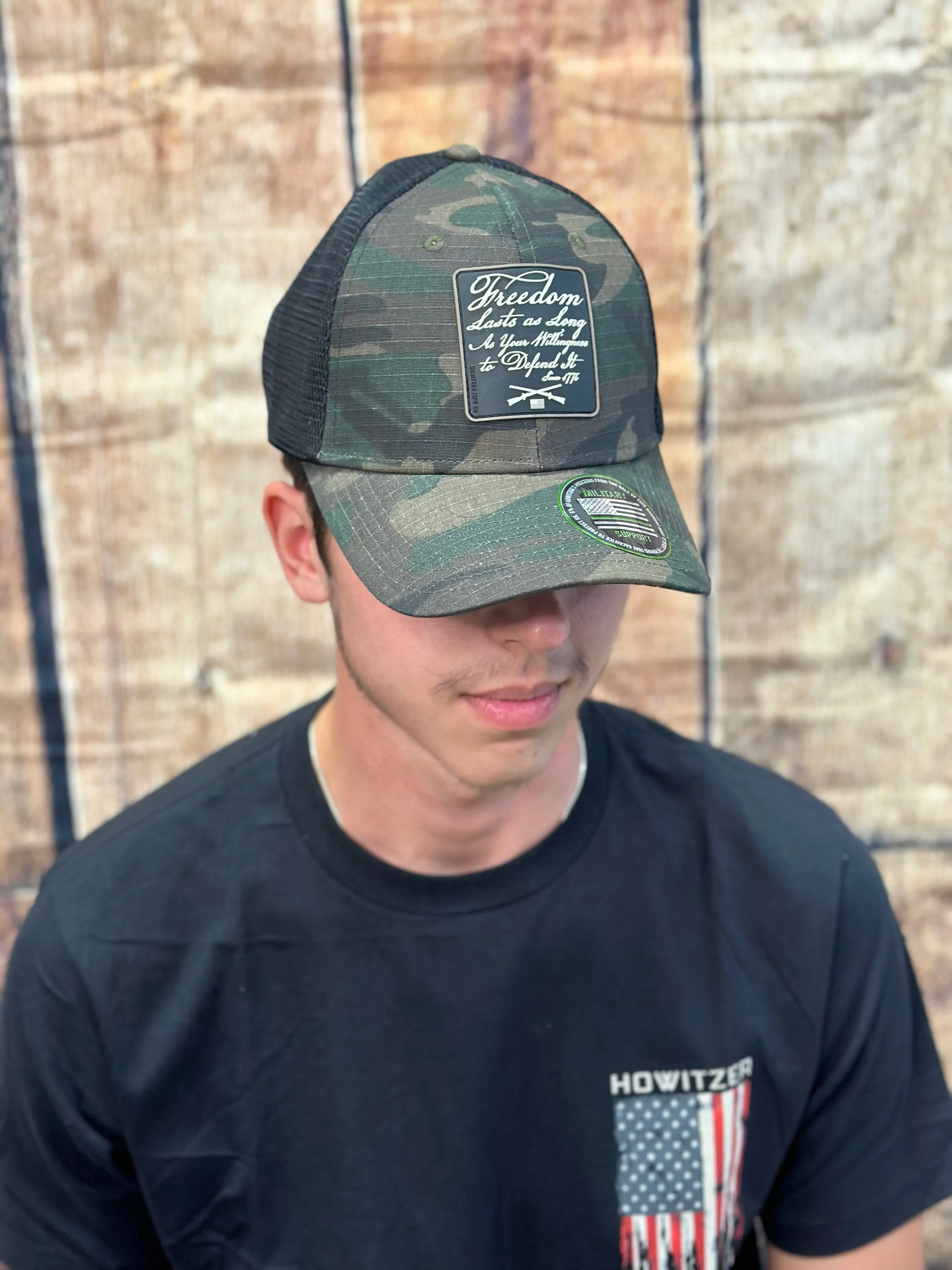 Howitzer "Freedom Last" Camo Patch Hat