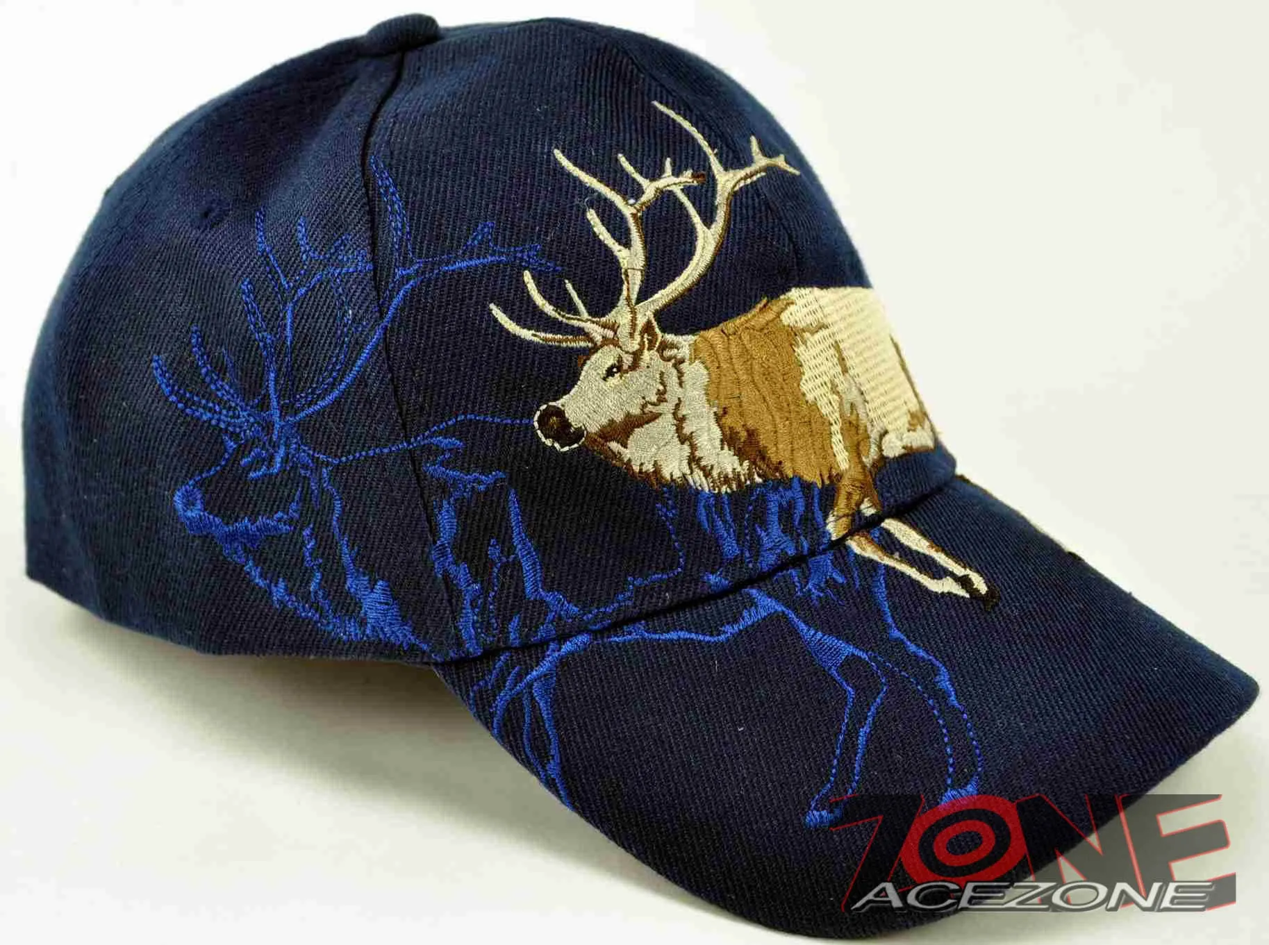 HUNTER HUNT BIG ELK OUTDOOR SPORTS CAP HAT NAVY