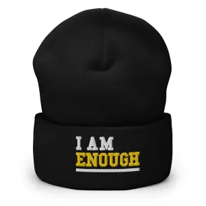I AM ENOUGH STRONG Embroidered Self-Love Positivity Beanie Cap Hat