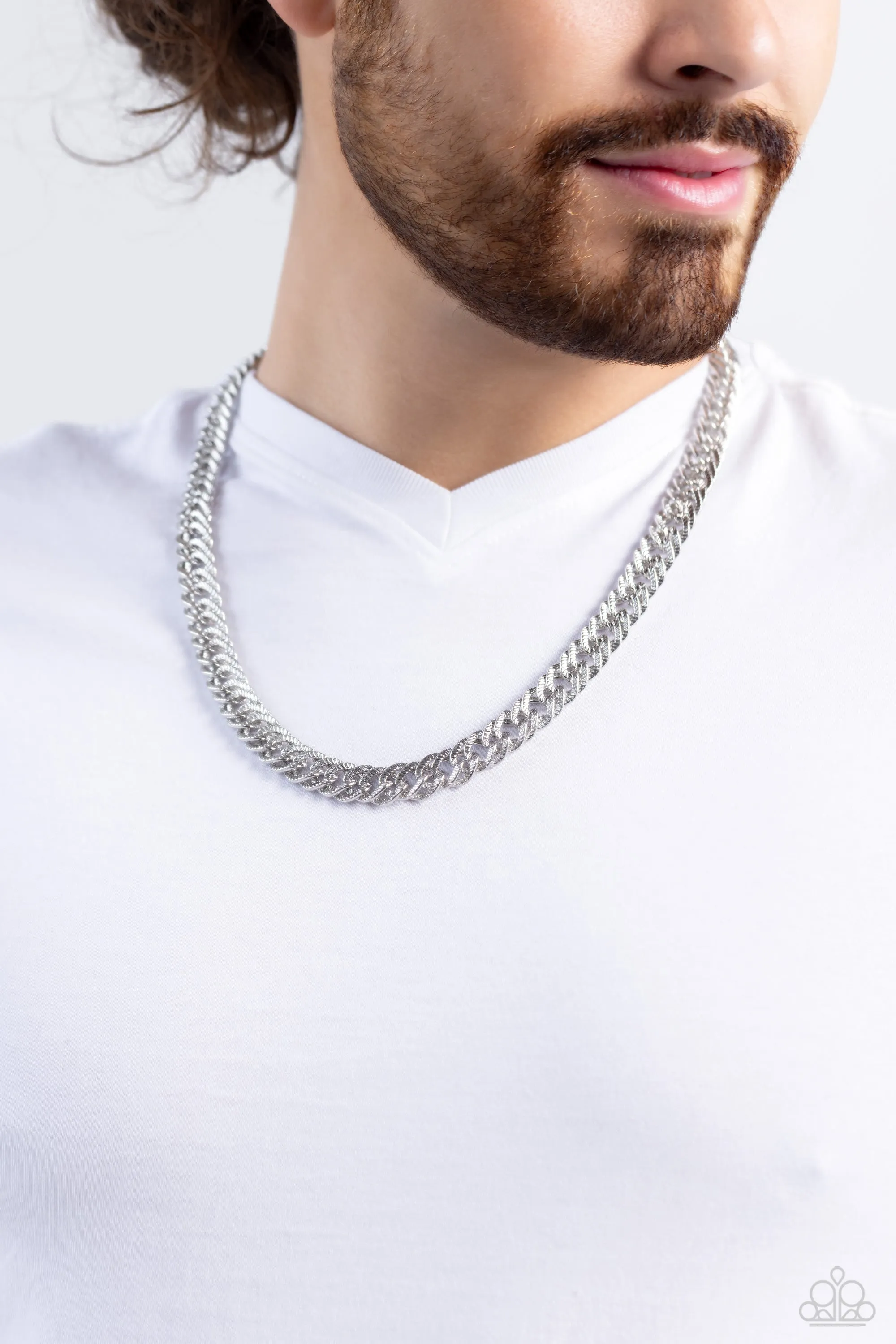 In The END ZONE - Silver Necklace