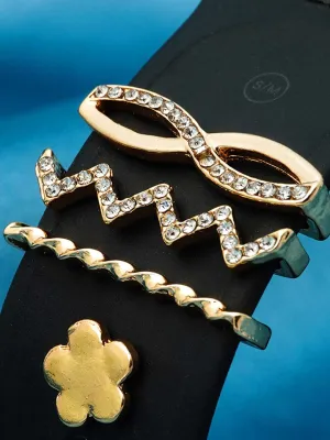 Infinity Wave Gold Watch Charm Set of 4