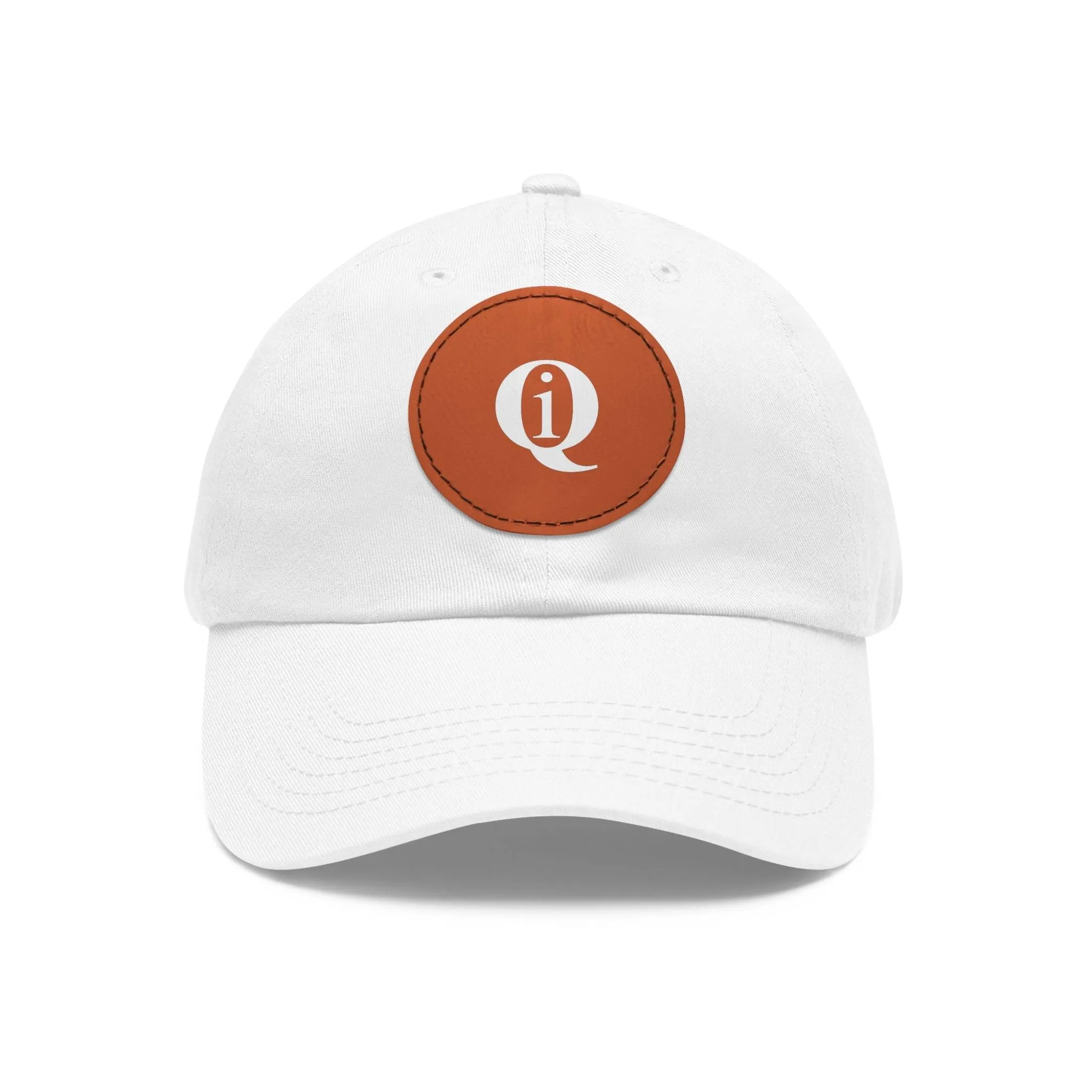 IQ Fashion | Dad Hat with Leather Patch (Round)