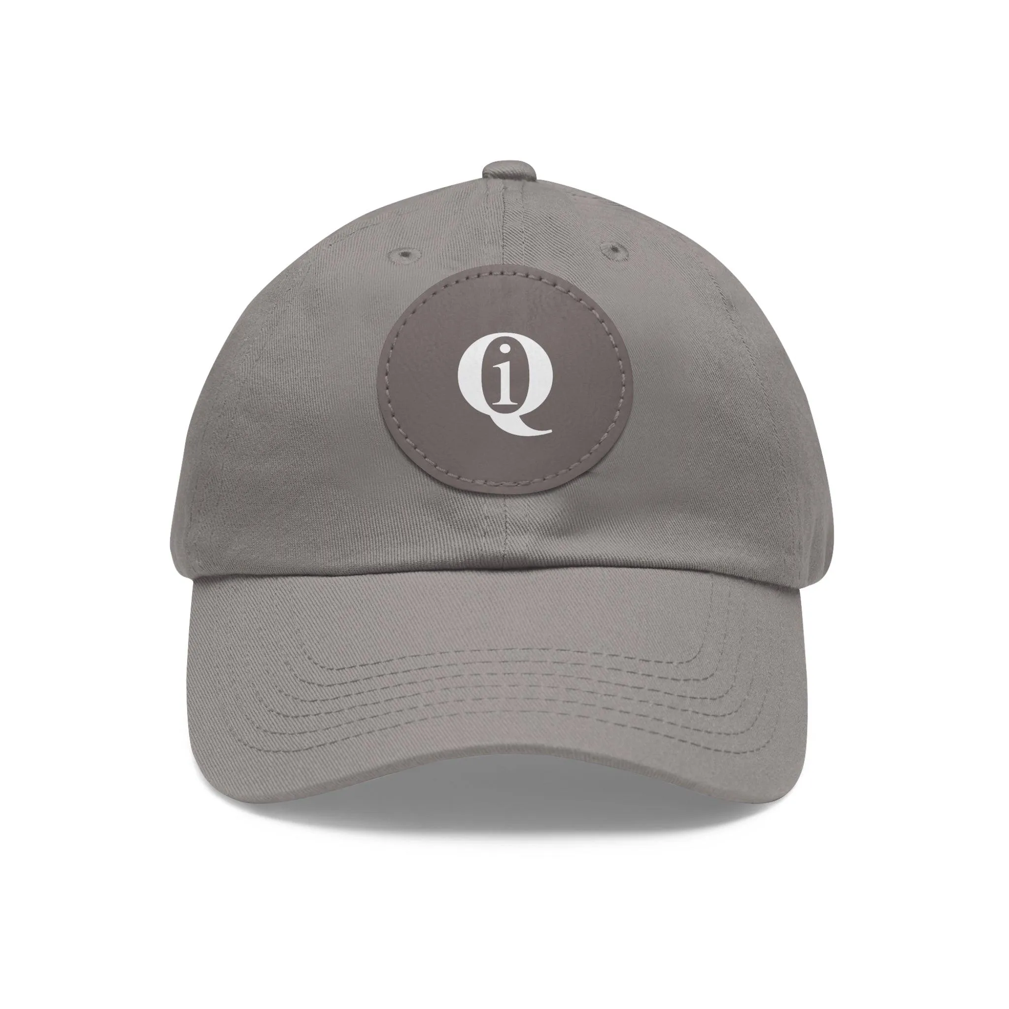 IQ Fashion | Dad Hat with Leather Patch (Round)