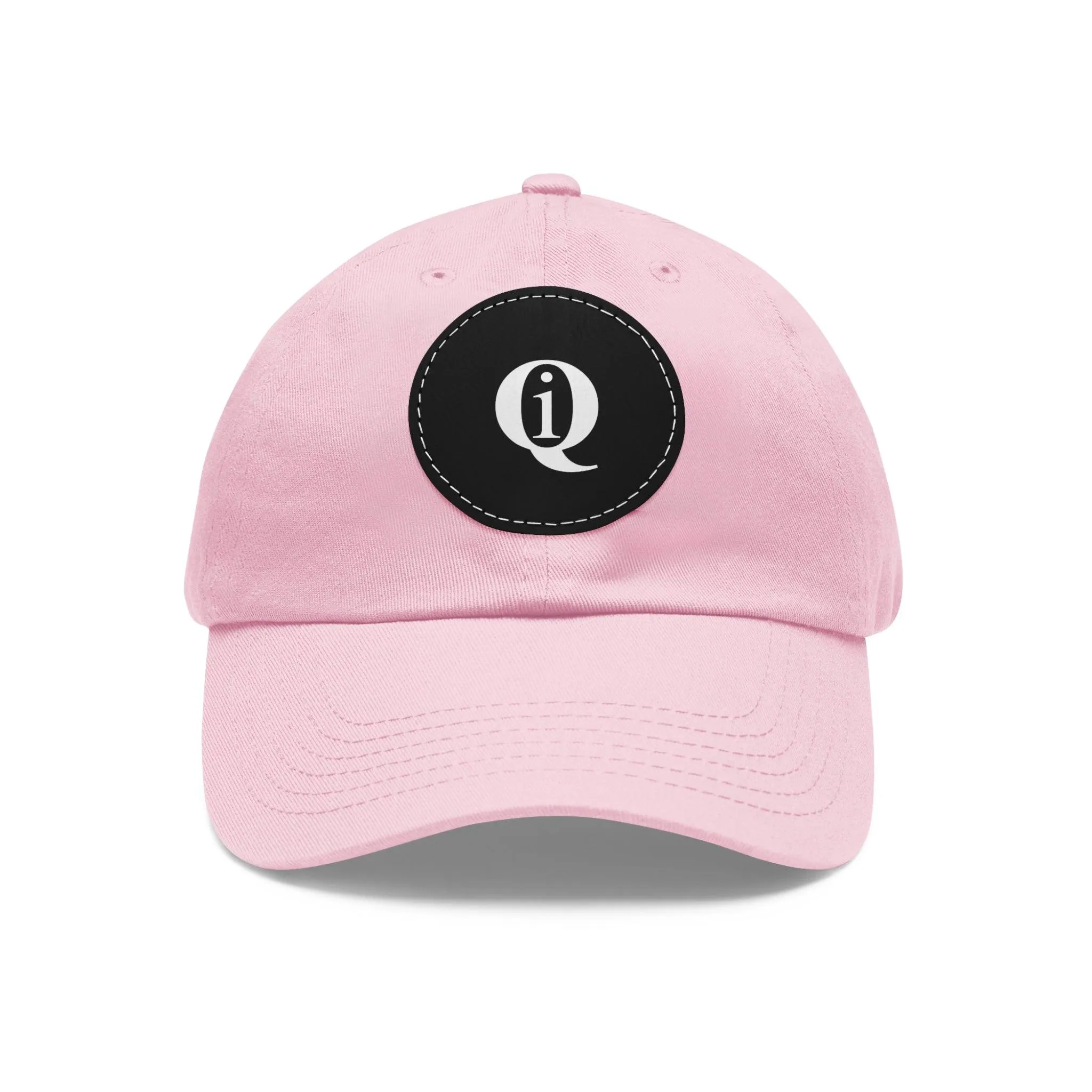 IQ Fashion | Dad Hat with Leather Patch (Round)