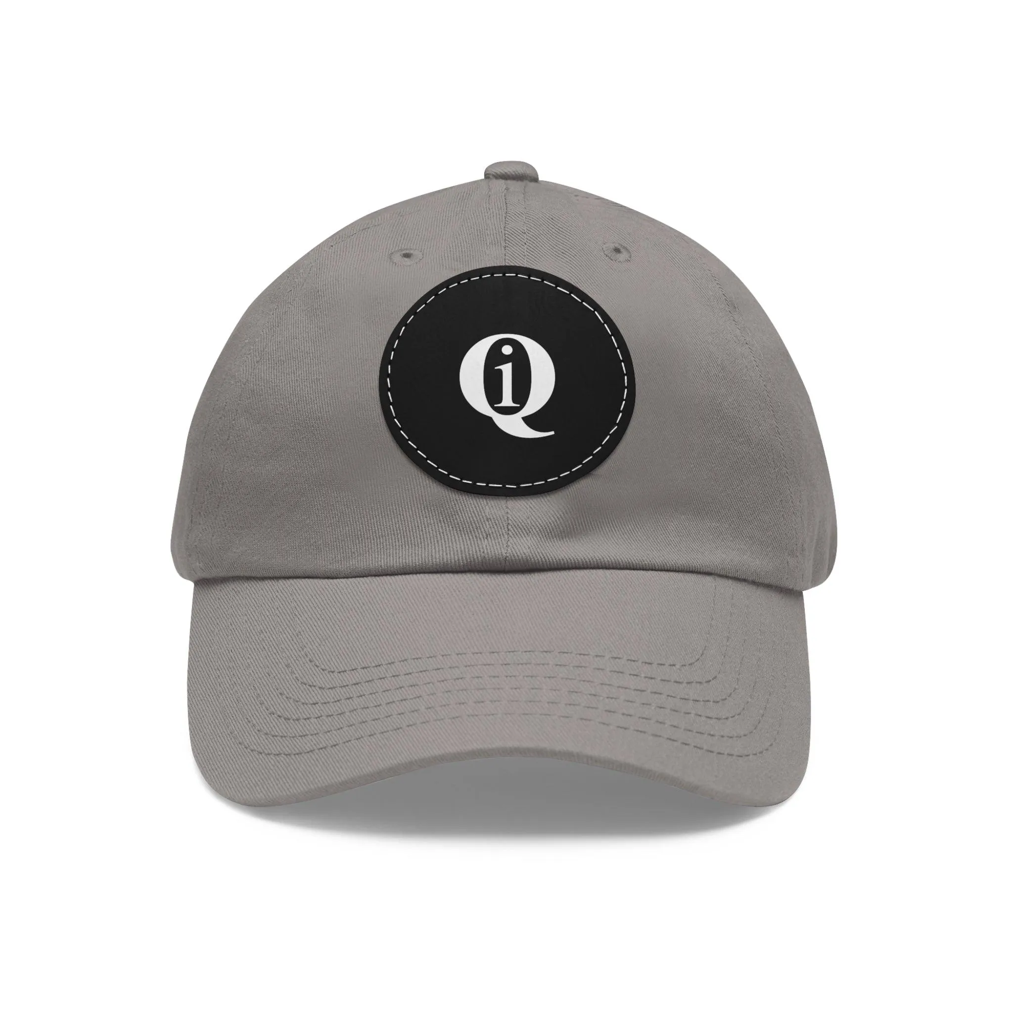 IQ Fashion | Dad Hat with Leather Patch (Round)