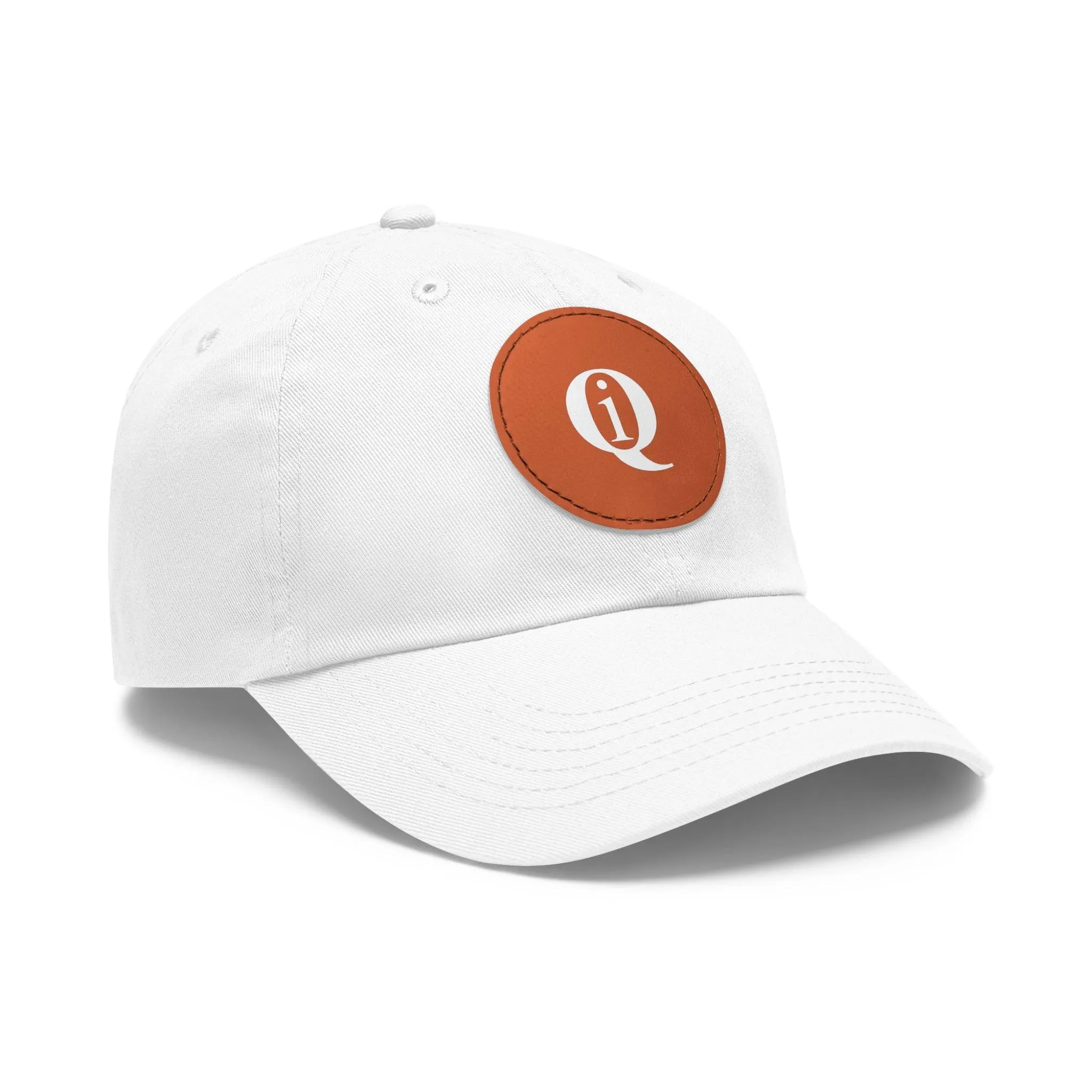 IQ Fashion | Dad Hat with Leather Patch (Round)