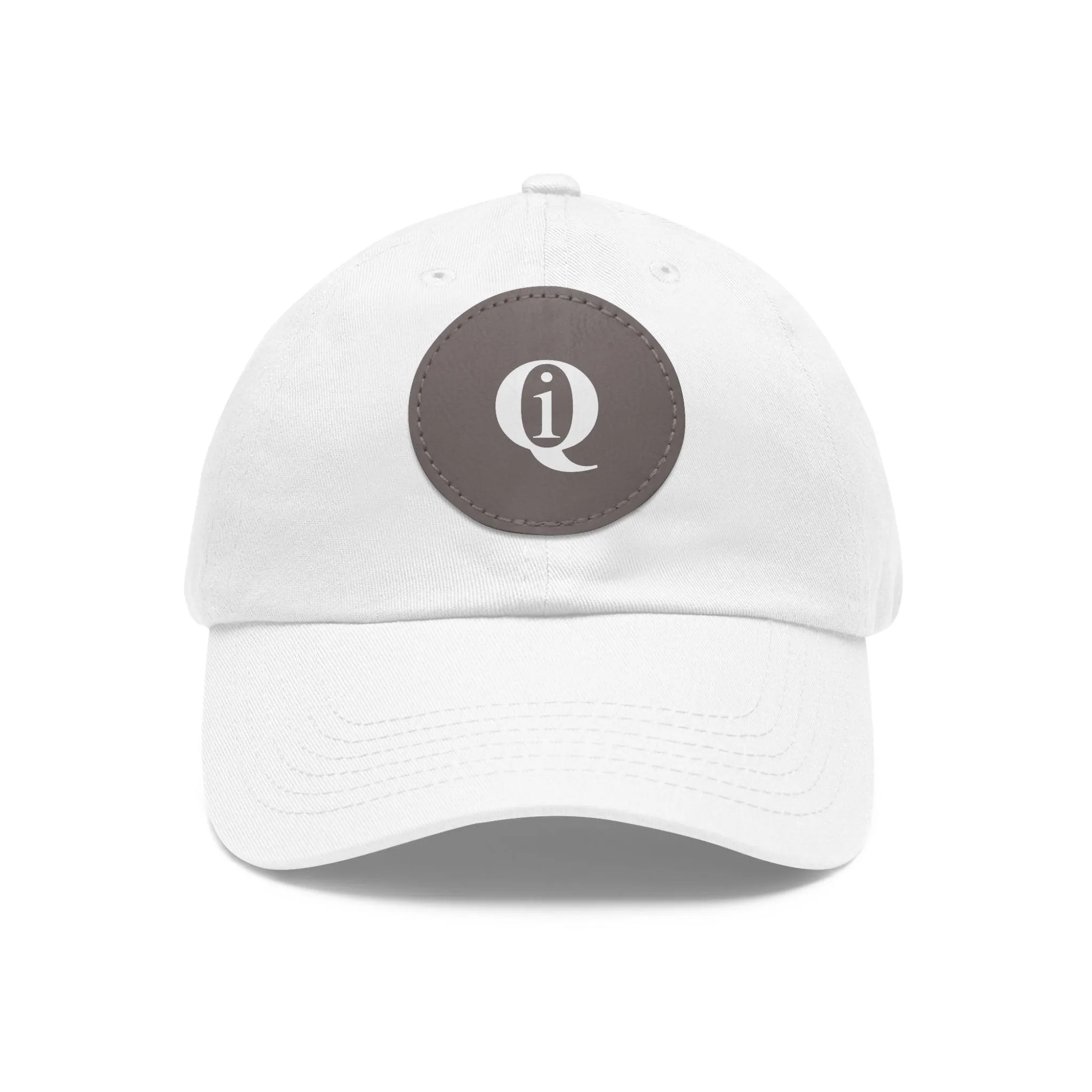 IQ Fashion | Dad Hat with Leather Patch (Round)