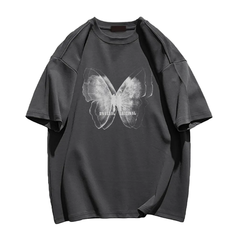 Japanese simple butterfly T-shirt