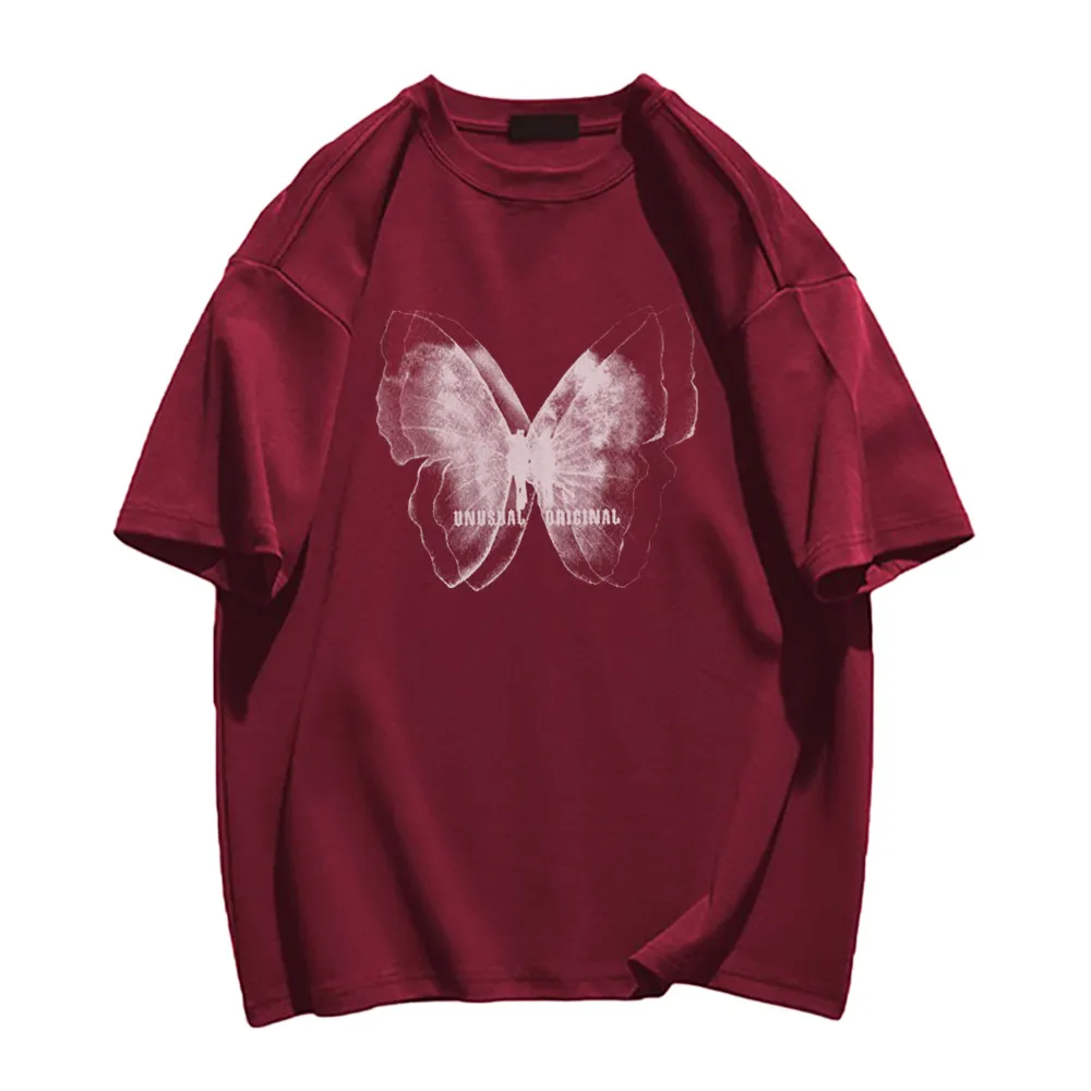 Japanese simple butterfly T-shirt