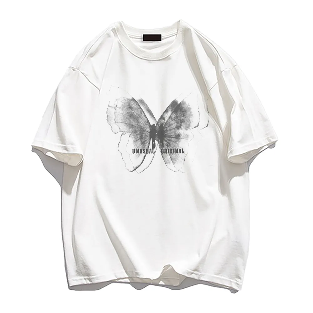 Japanese simple butterfly T-shirt