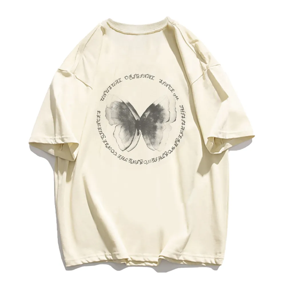 Japanese simple butterfly T-shirt