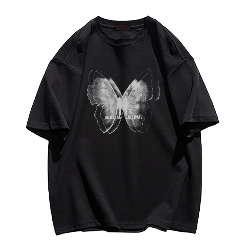 Japanese simple butterfly T-shirt