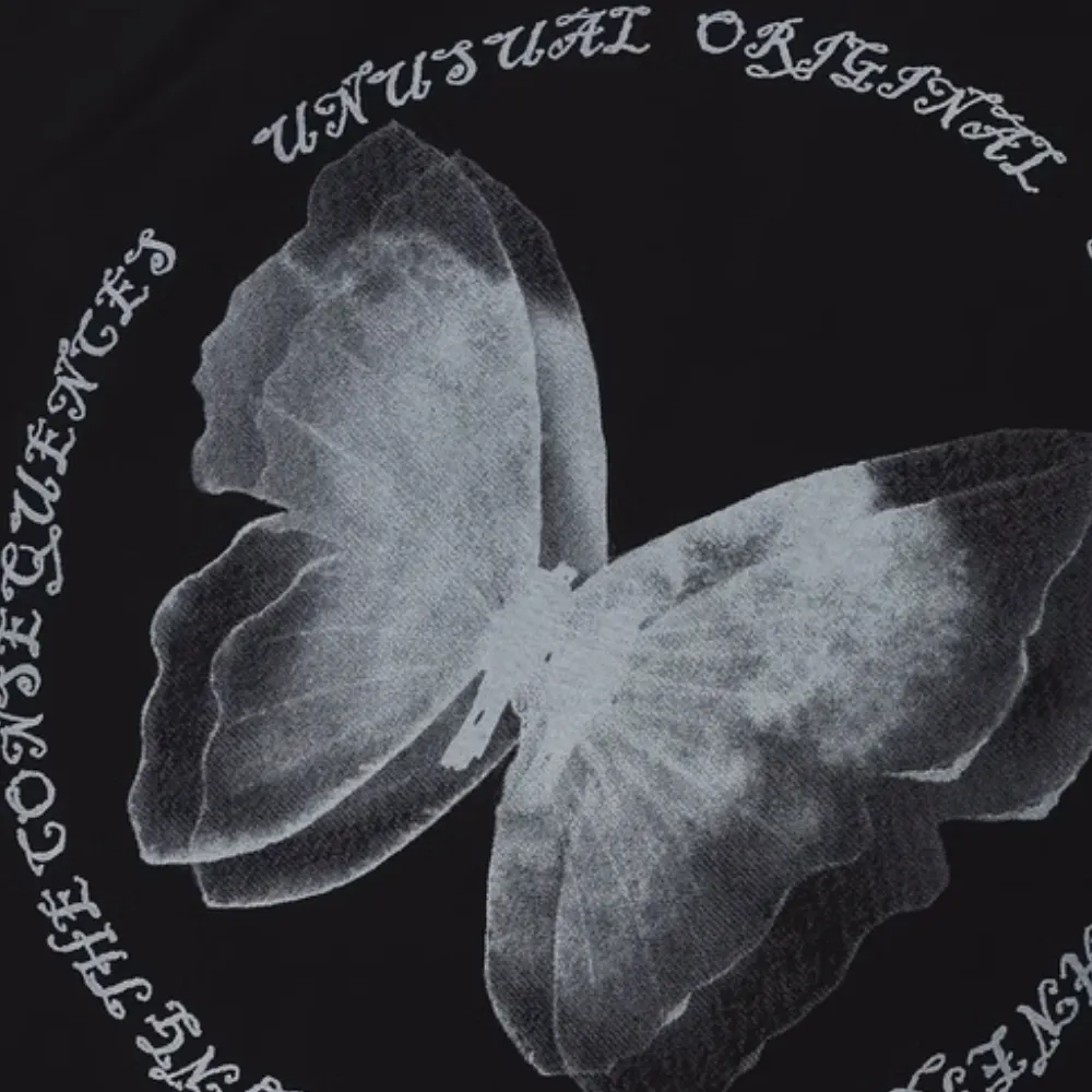 Japanese simple butterfly T-shirt