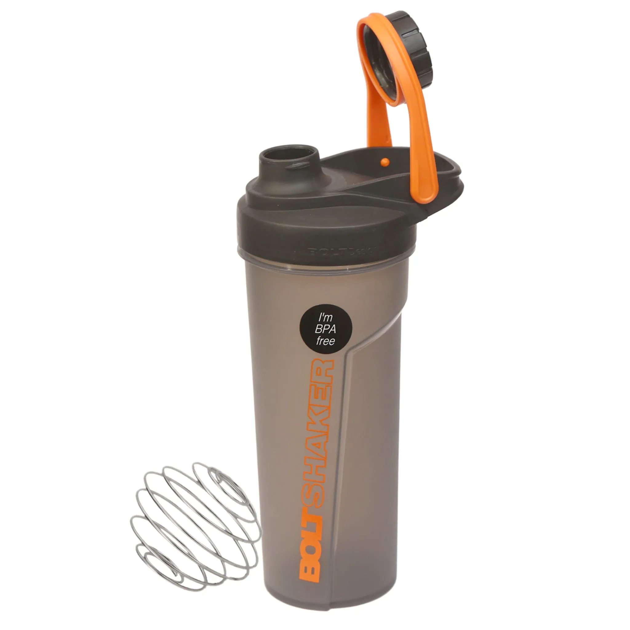 Jaypee Plus Bolt Shaker, with Wire Blending Ball, Plastic, 700ml, Grey Orange