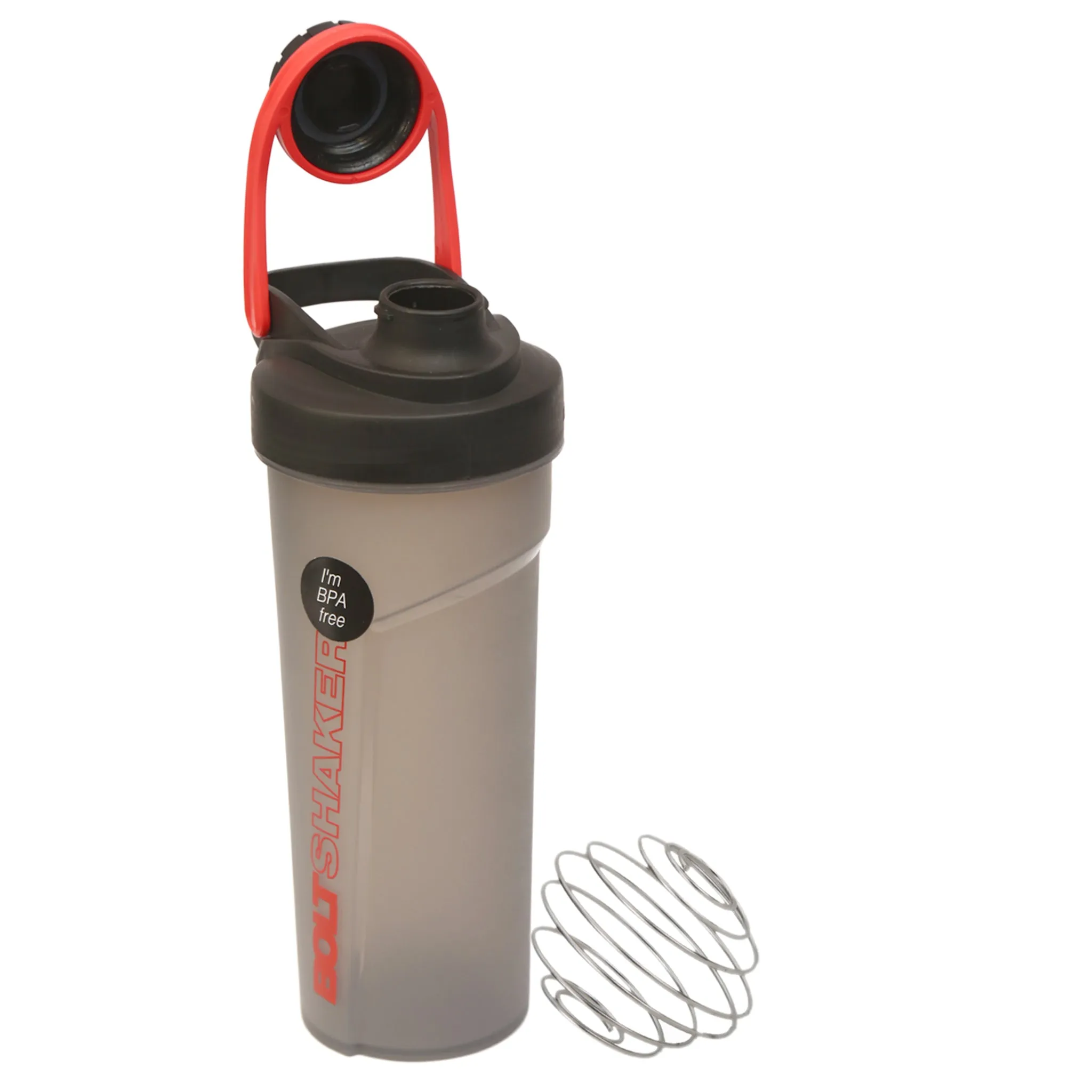 Jaypee Plus Bolt Shaker, with Wire Blending Ball, Plastic, 700ml, Grey Red