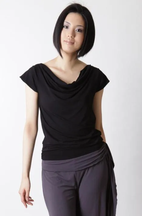 Jersey Cowlneck Tee