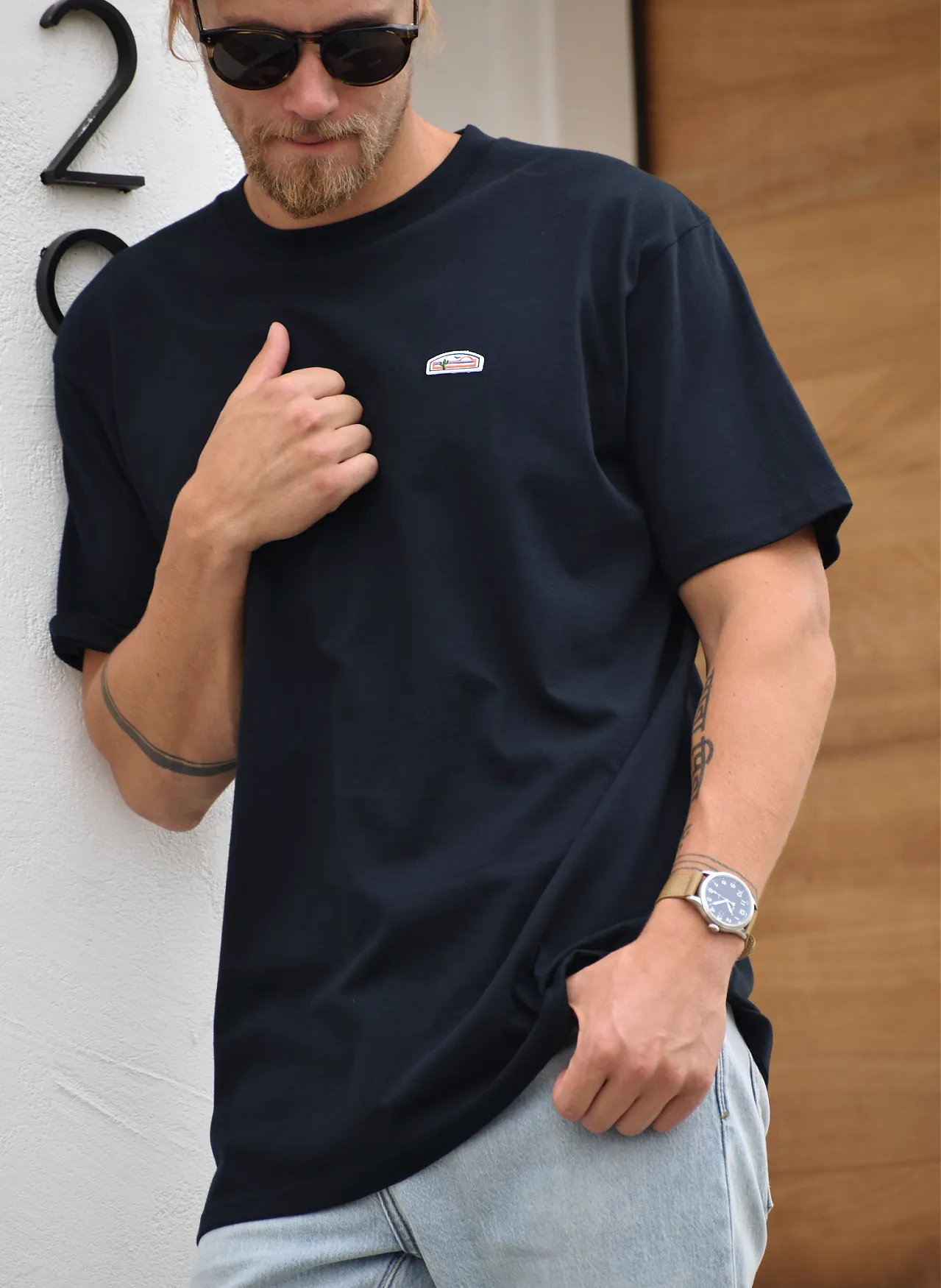 JS Premium Crewneck Tee (Navy)