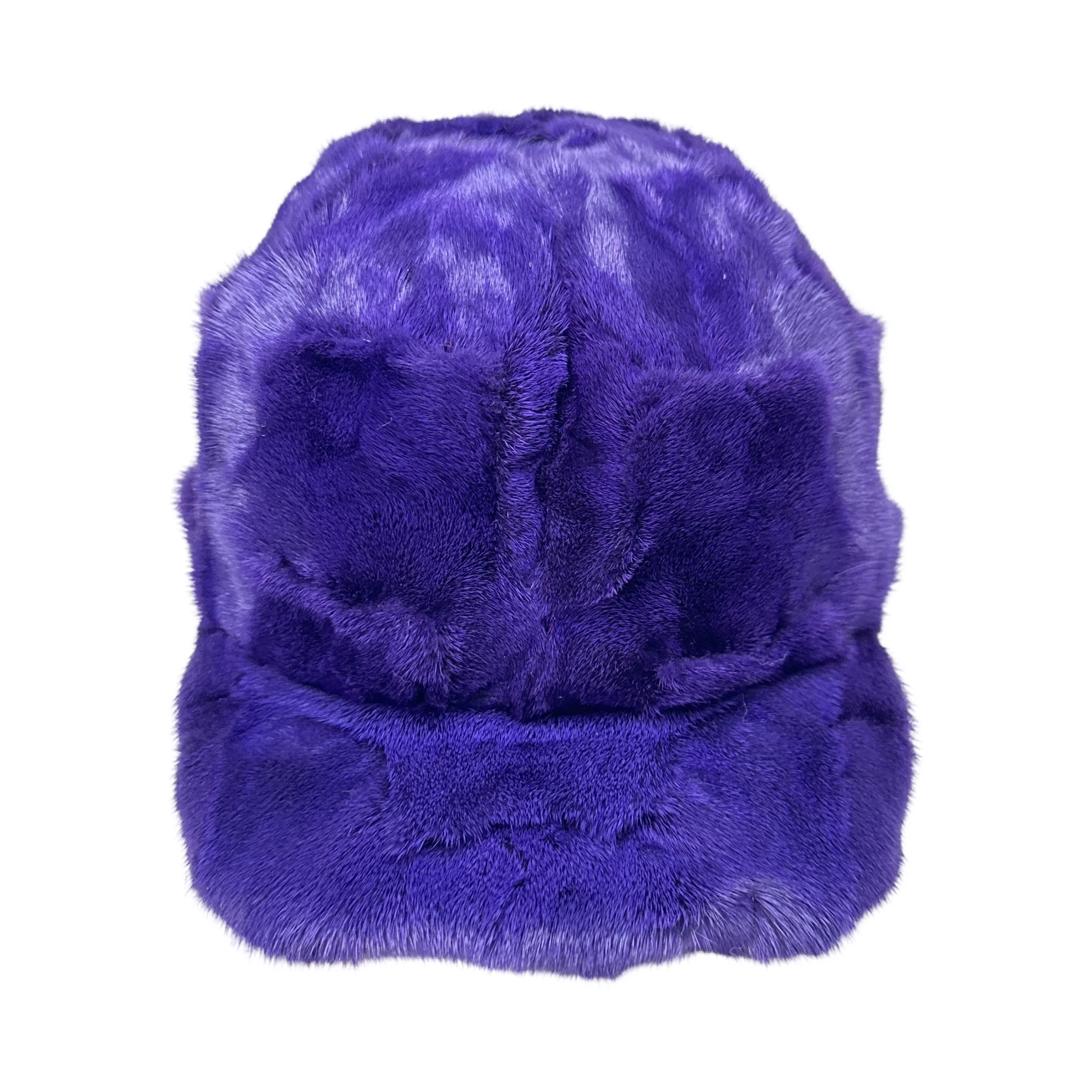 Kashani Purple Diamond Cut Mink Baseball Hat