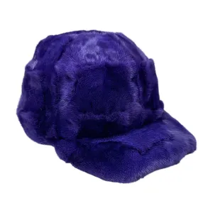 Kashani Purple Diamond Cut Mink Baseball Hat