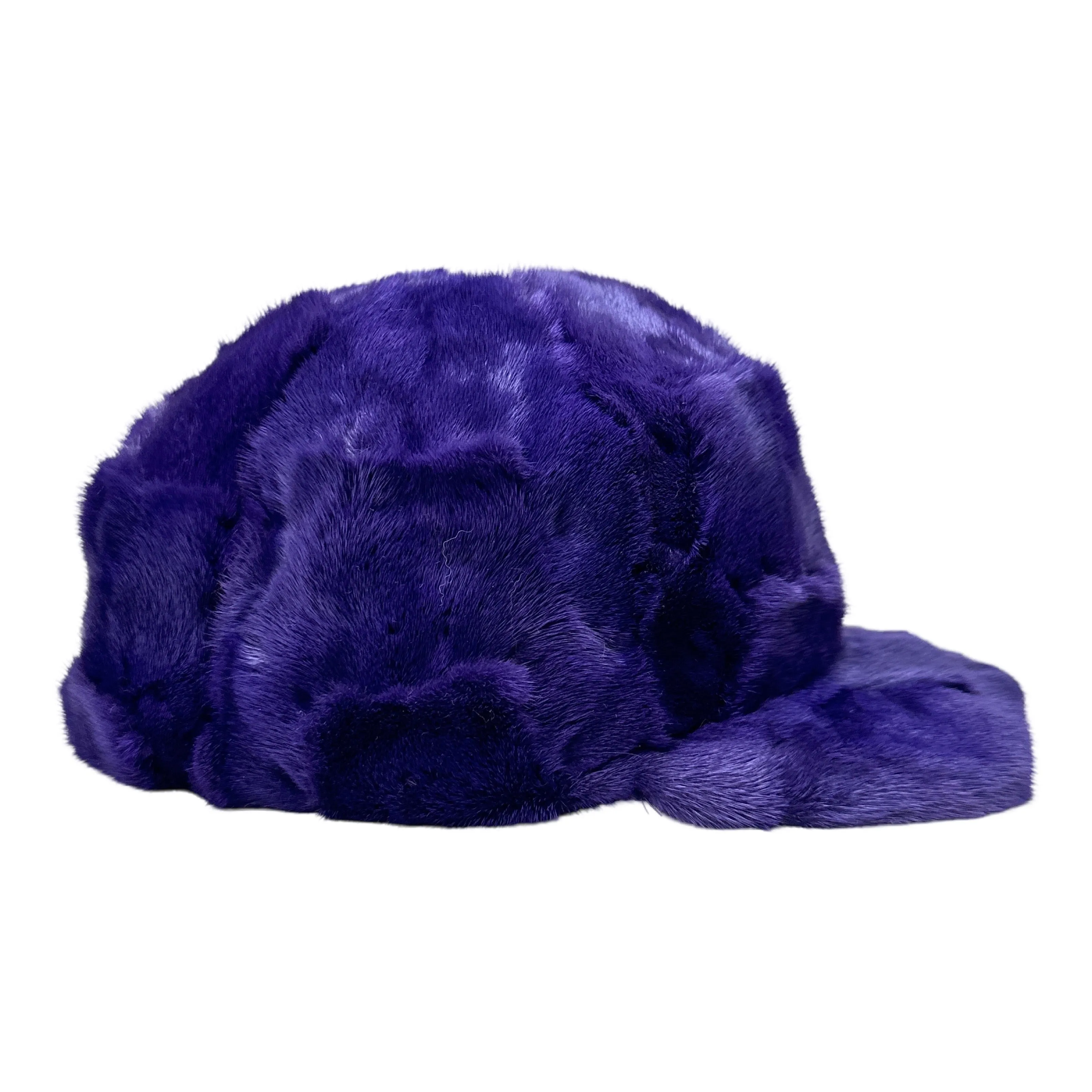 Kashani Purple Diamond Cut Mink Baseball Hat