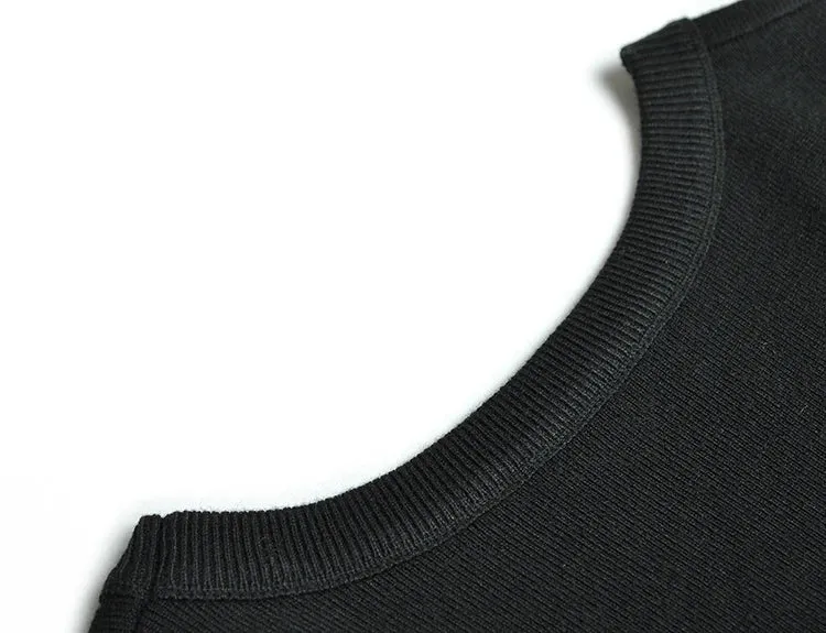 Keely O Neck Long Sleeve High Elastic Knitting Slim A-LINE Long Dress