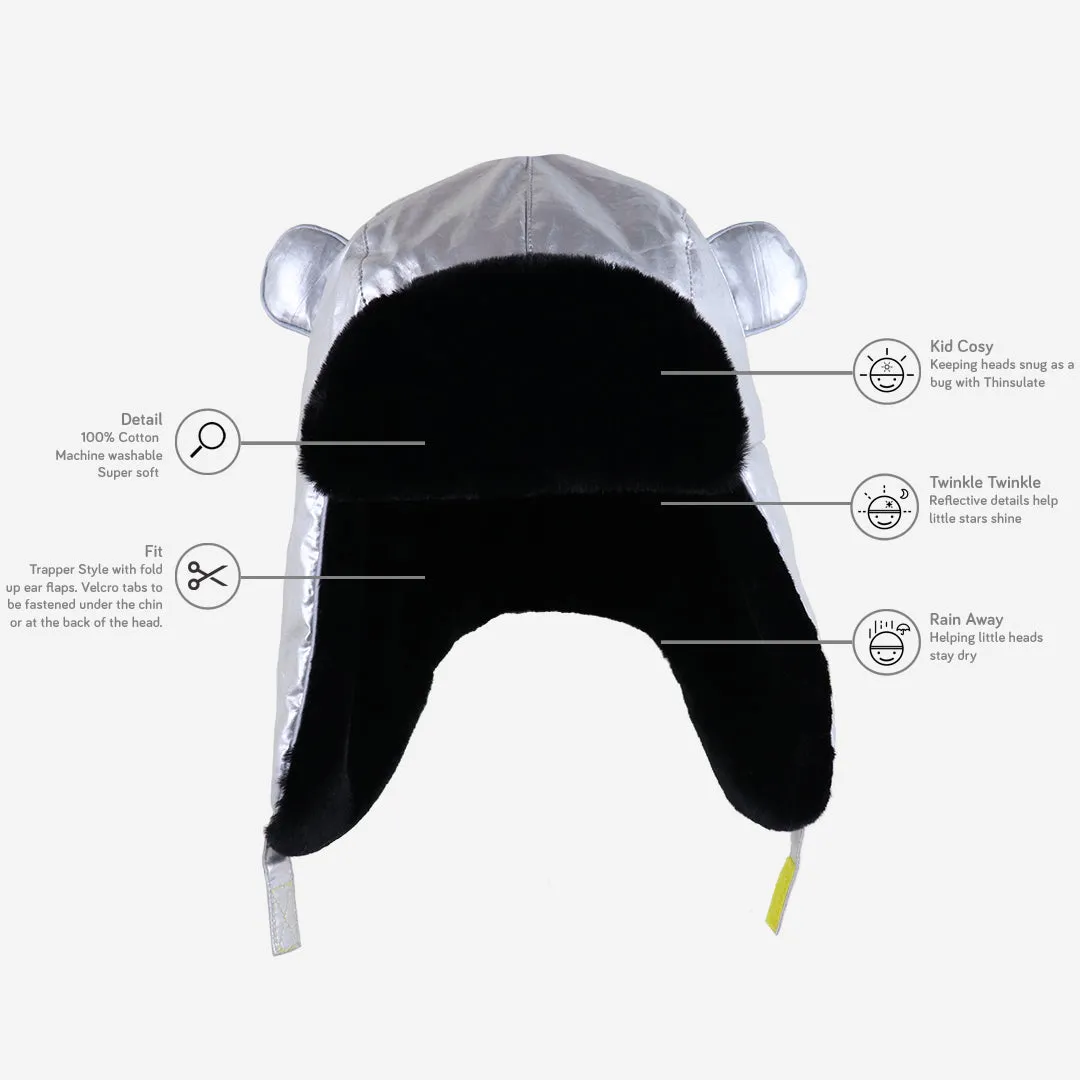 Kids Arctic Cub Hat: Silver