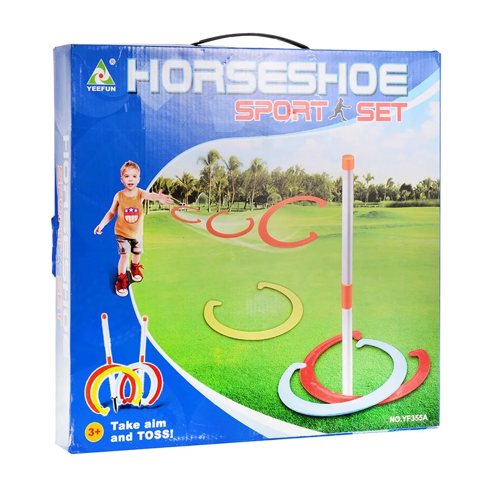 Kids Horseshoe Play Set Toss Games Sports Toys Classic Sports Playground Equipment! Retails $70 