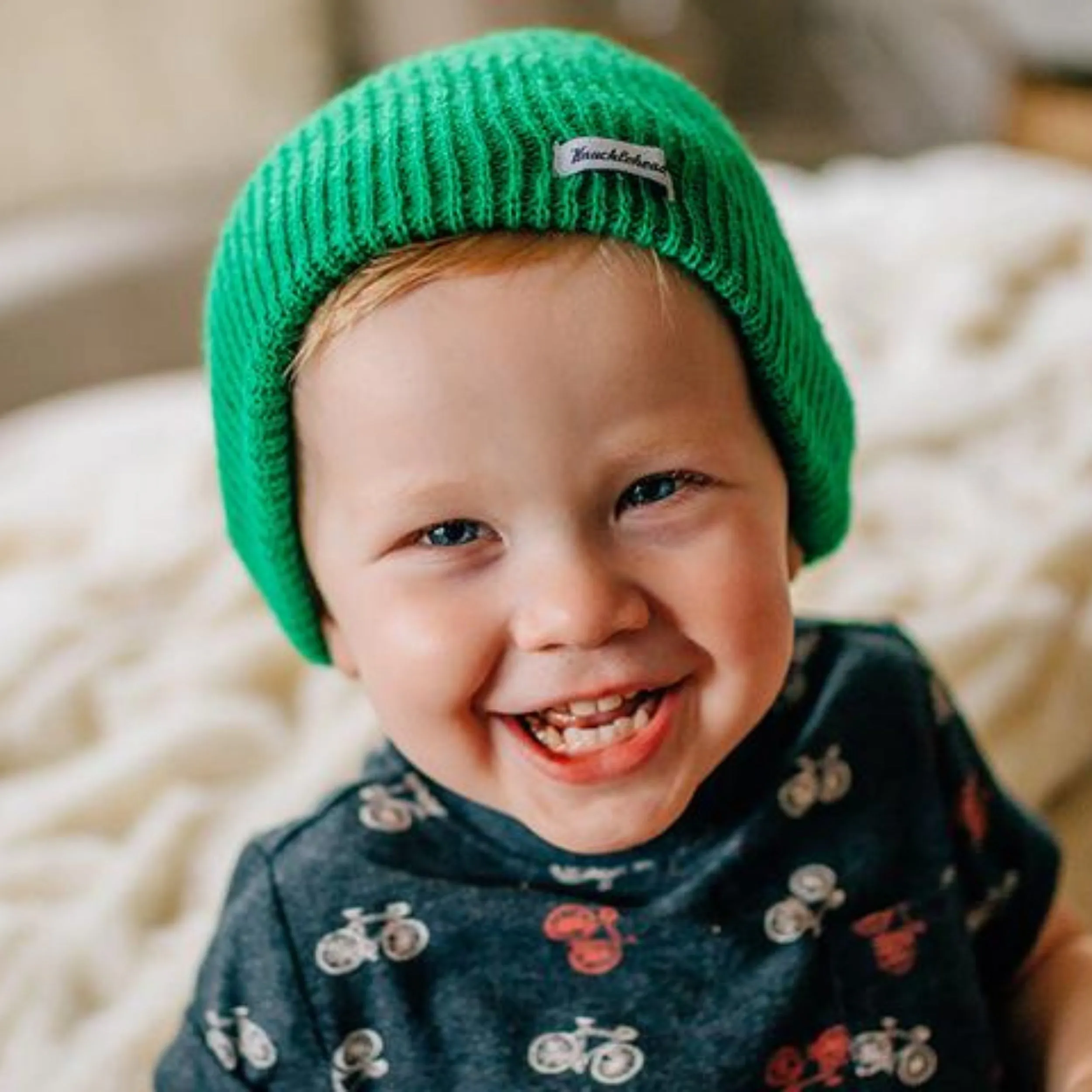 Knuckleheads Green Slouchy Beanie