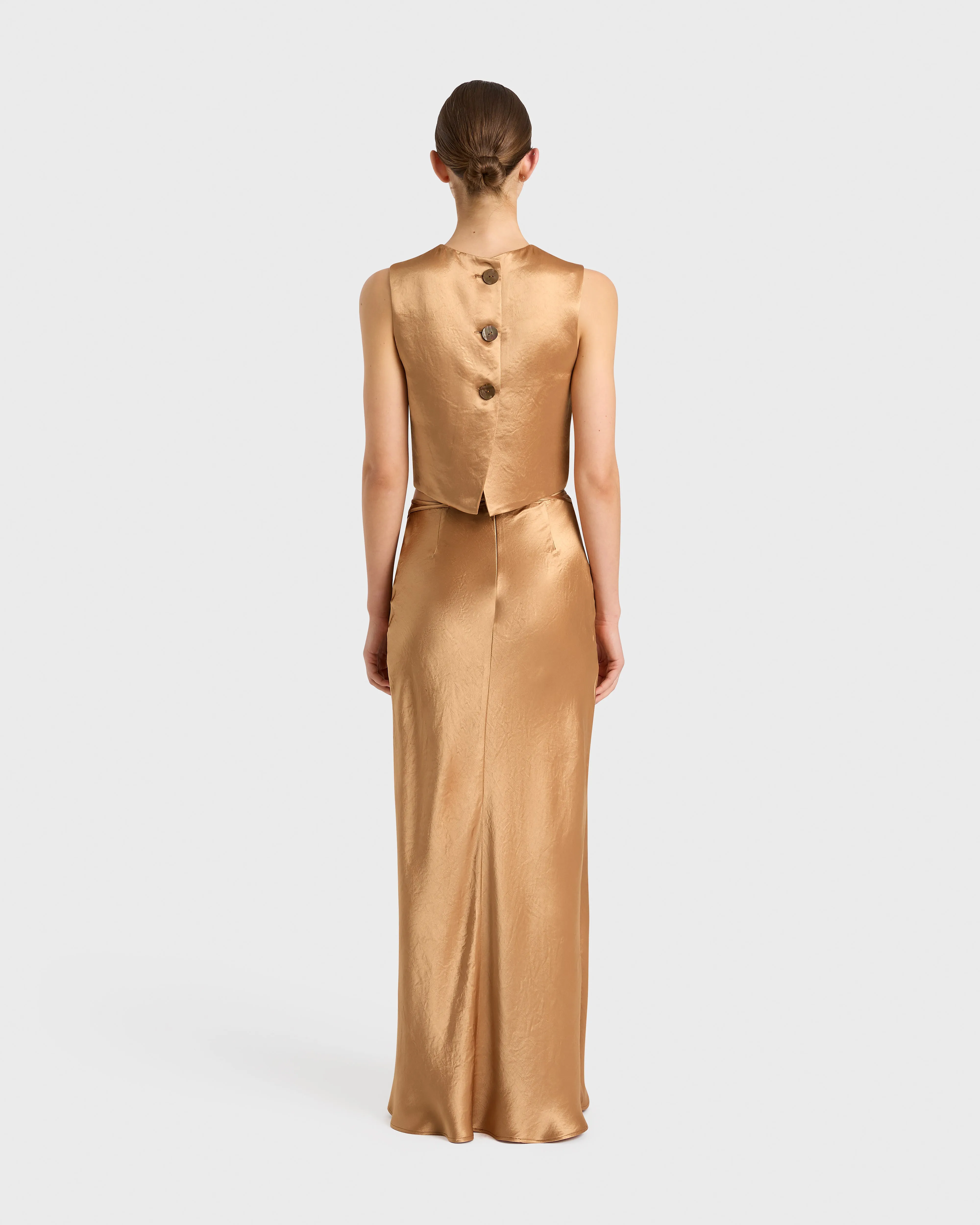 Kobe Button Back Bodice - Honey