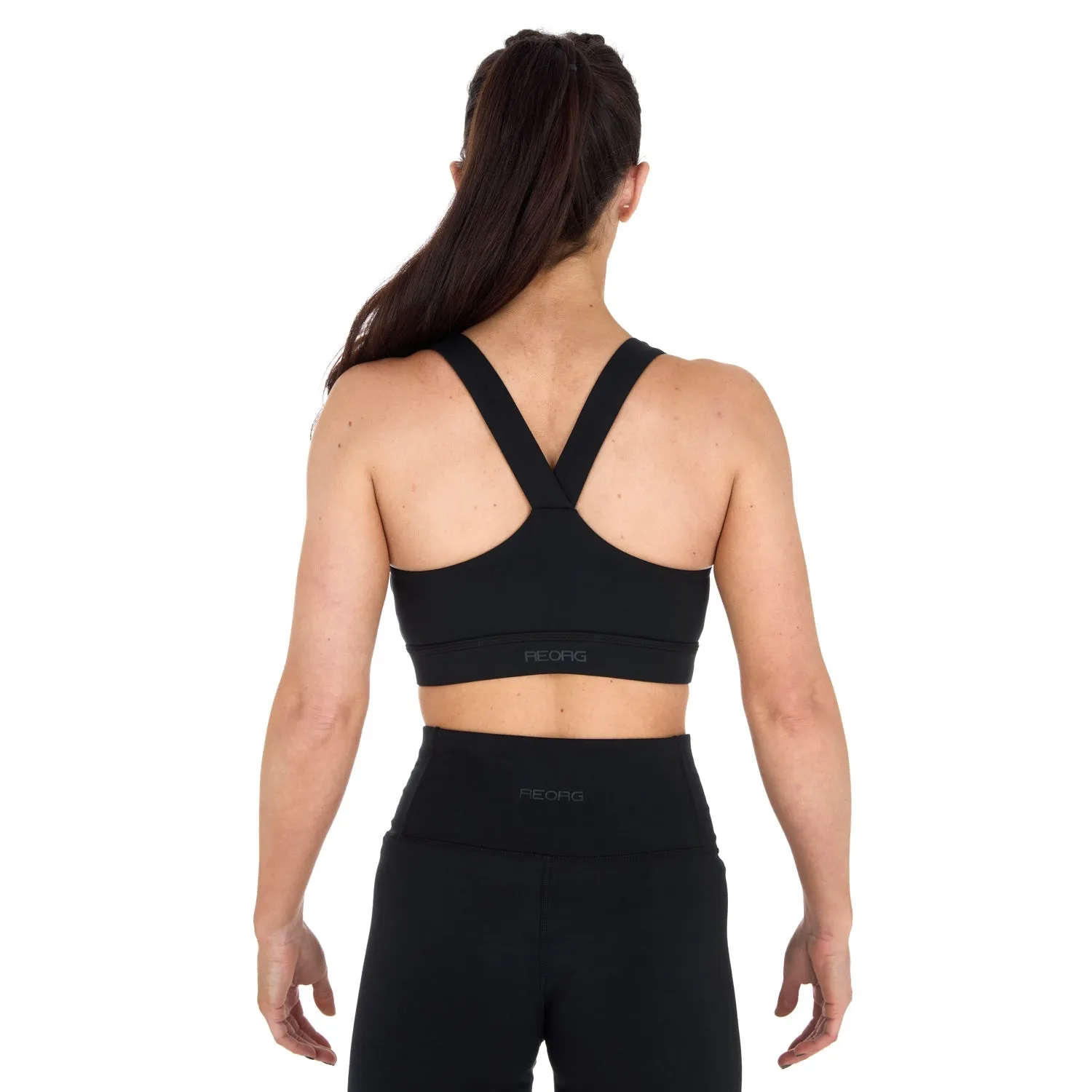 Ladies REORG Pineapple Sports Bra - Black