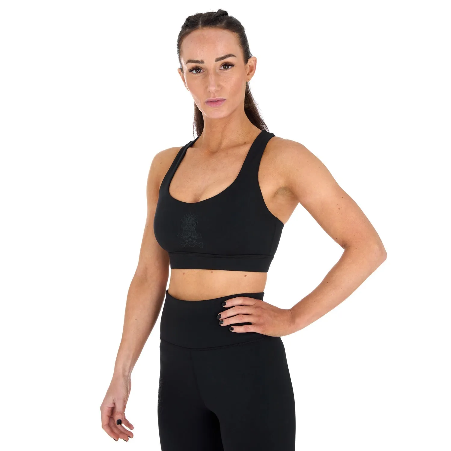 Ladies REORG Pineapple Sports Bra - Black