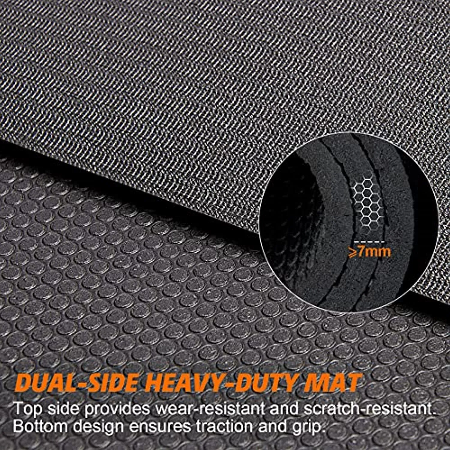 Large Exercise Mat 6'x4'x7mm Workout Mats for Home Gym Mats Gym Flooring Rubber Workout Mat Fitness Mat Large Yoga Mat Cardio Mat for Weightlifting, Jump Rope, MMA, Stretch, Plyo, Pilates, Non-Slip
