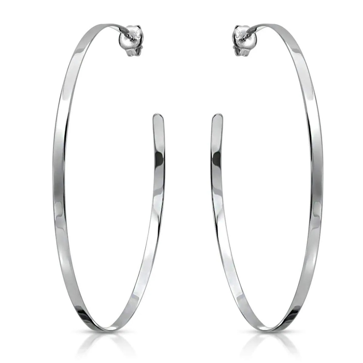 Large High Shine Hoops
