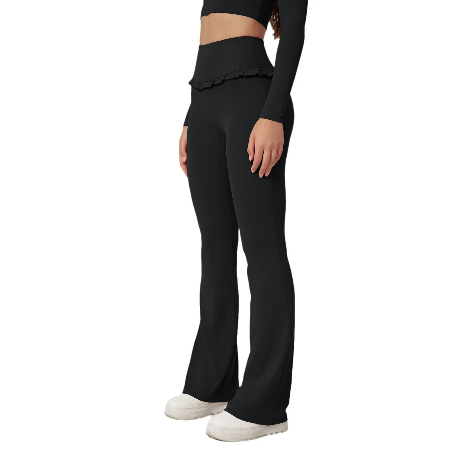 Leggings High Waist Hip Lift Lace Nude Feel Yoga Pants Running Fitness