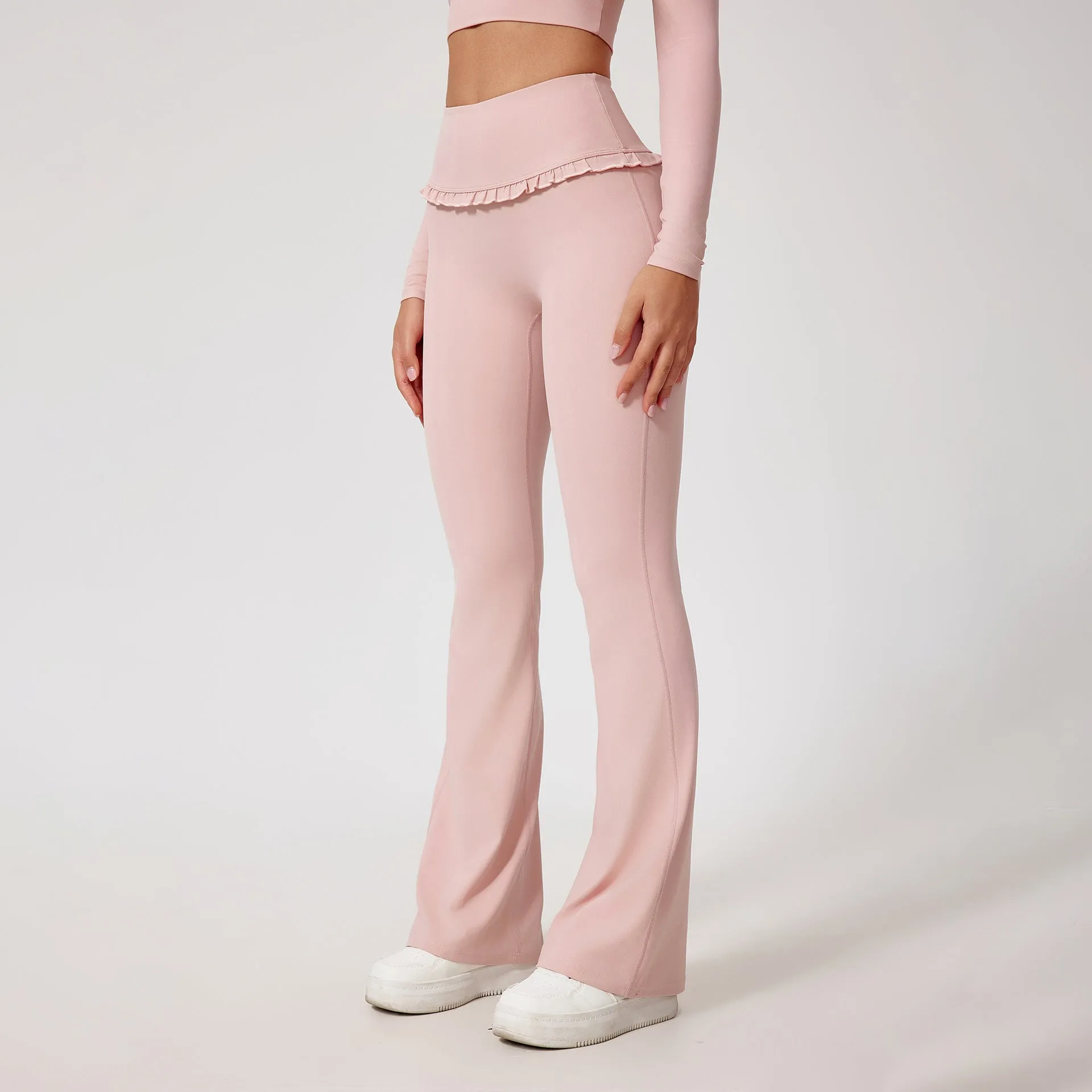 Leggings High Waist Hip Lift Lace Nude Feel Yoga Pants Running Fitness