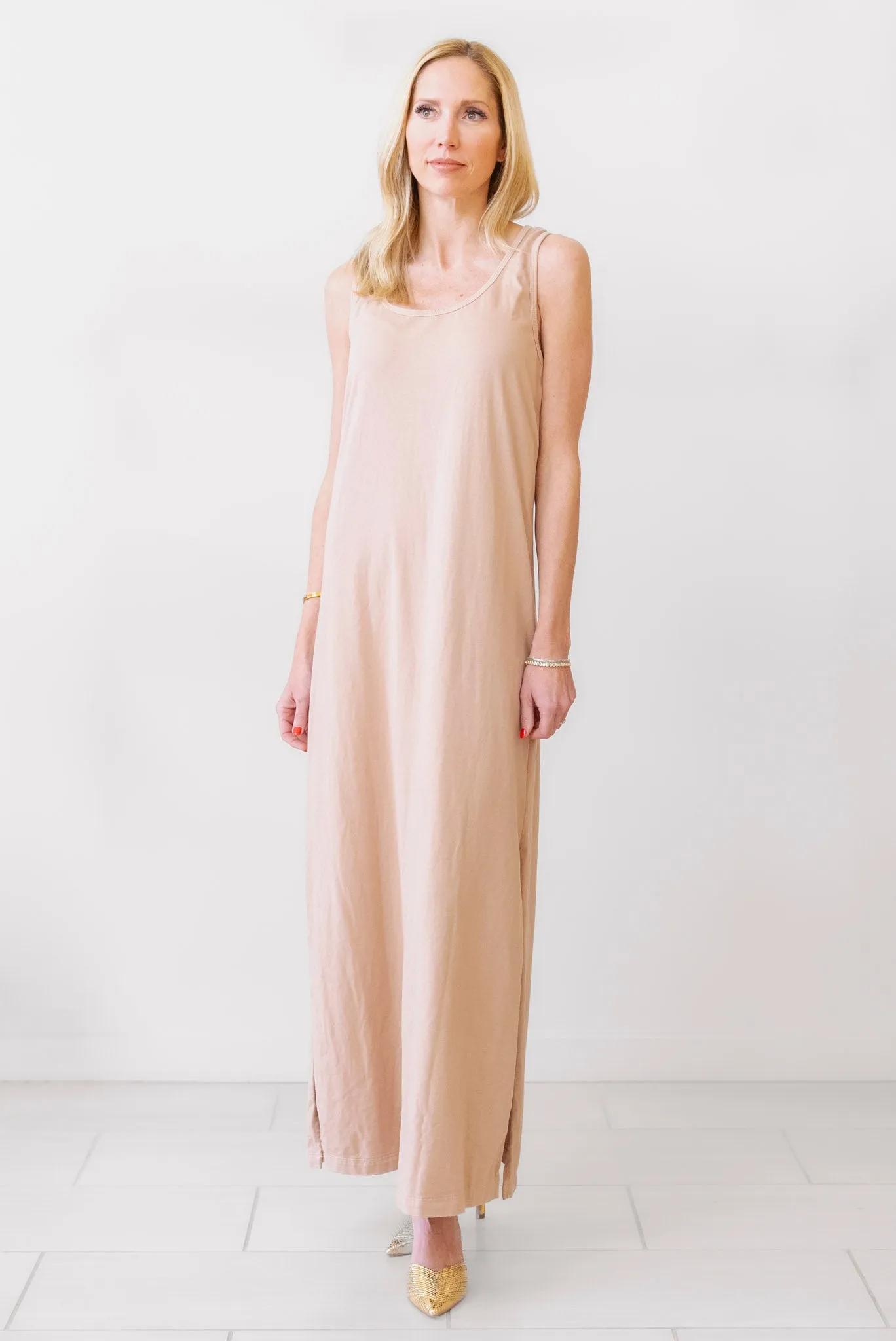 Les Tiens Moshi Tatiana Tank Dress in Mauve